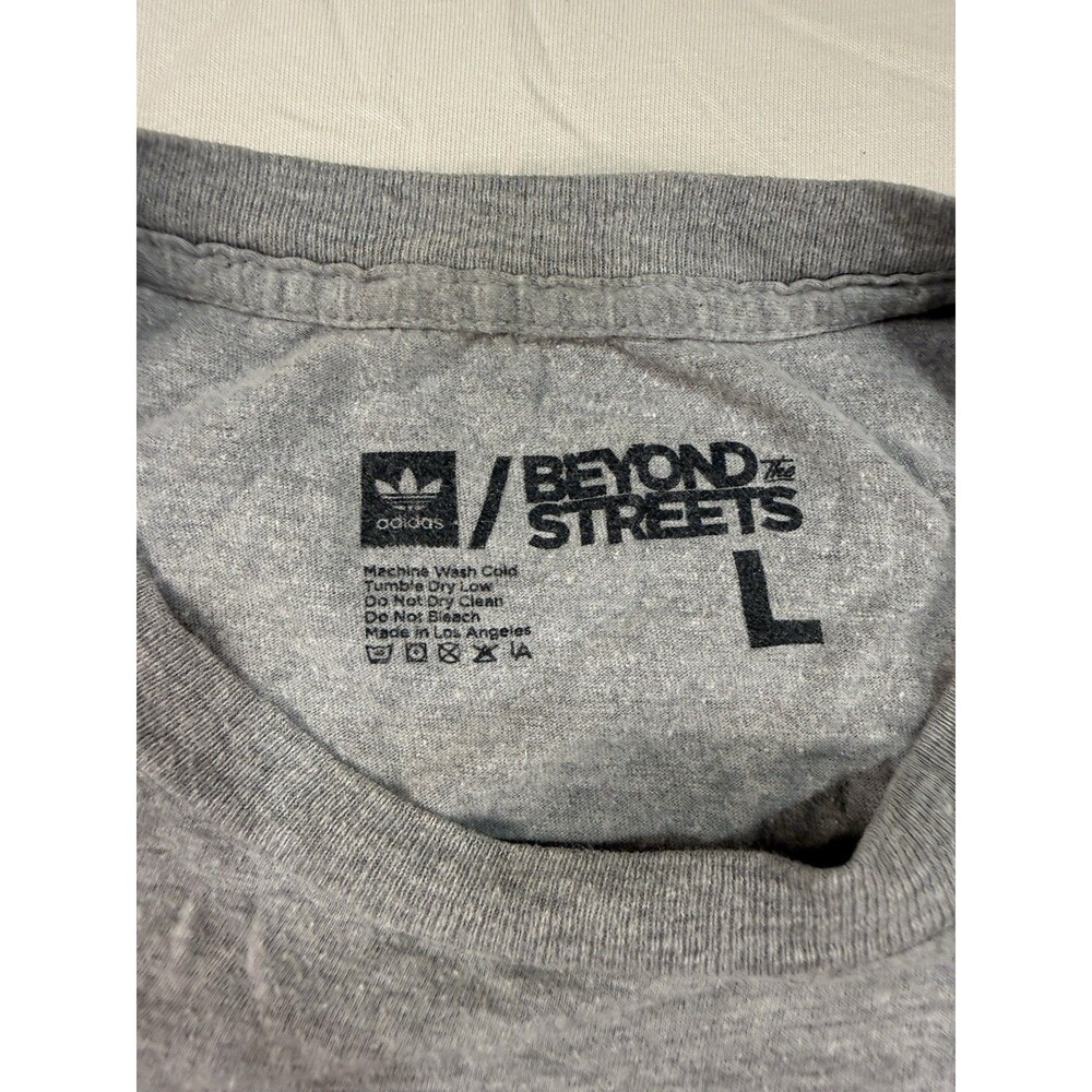 ADIDAS Originals “Beyond The Streets” T‑Shirt – Men’s L – Gray – Cotton – Street - Picture 4 of 9